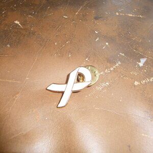 Pink Ribbon Breast Cancer Awareness Support Lapel Pin